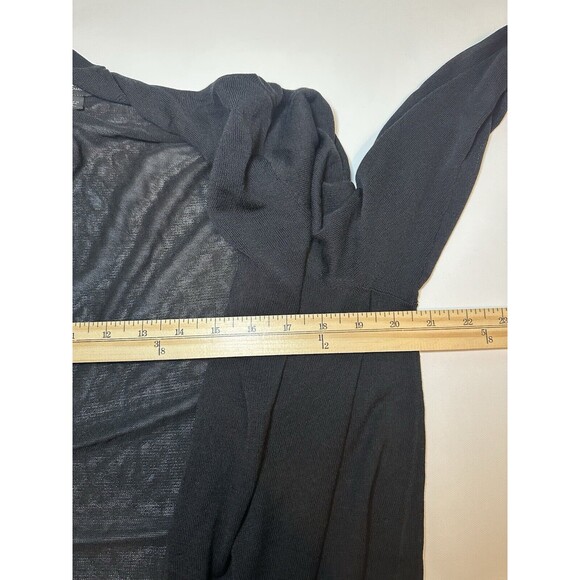 J. Jill Wearever Collection Sheer Cardigan Wm's Size XL Petite Black Long Sleeve - Picture 11 of 11